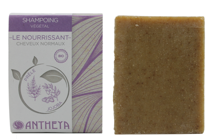 Antheya -- Shampoing solide à la prêle - nourrissant et réparateur (bande papier) - 100 g