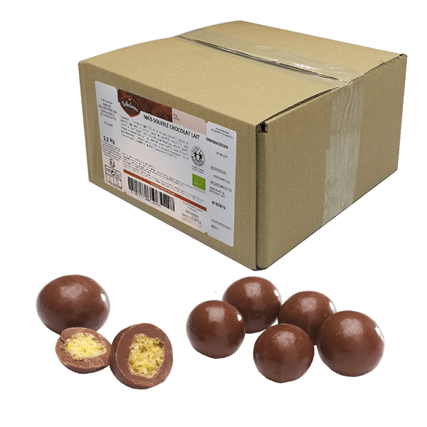 Belledonne -- Maïs soufflés chocolat au lait bio - vrac 2 kg